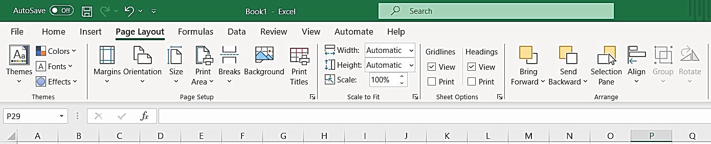 Page Layout Ribbon Tab - Insert Ribbon Tab - Excel Hippo, Excel Training Course for Beginners