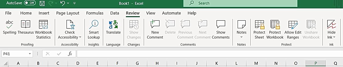 Review Ribbon Tab - Excel Hippo, Excel Training Course for Beginners