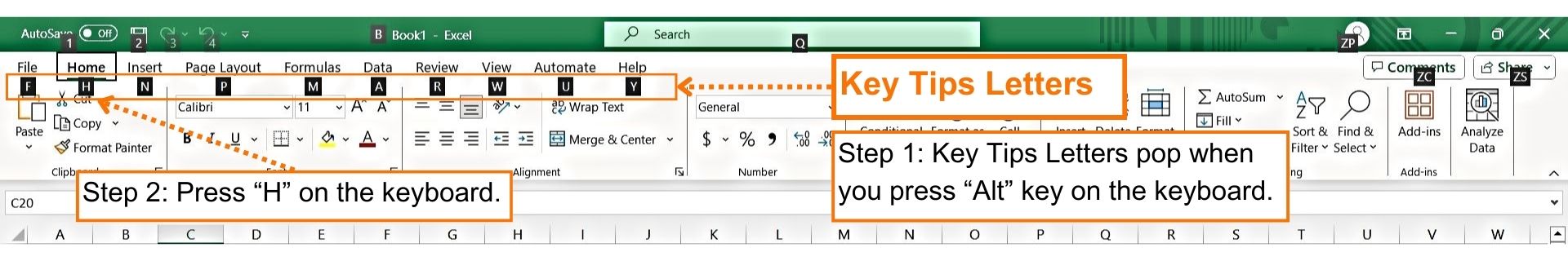 Discover Excel Shortcuts - Step 1 - Excel Hippo, Excel Shortcuts Cheat Sheet