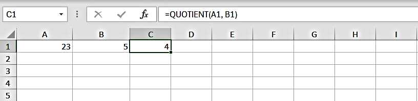 When to use the QUOTIENT function in Excel - Excel Hippo Module - How to divide in Excel