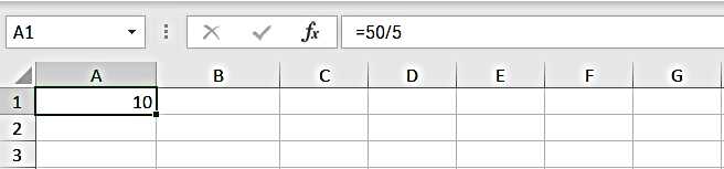 The below image shows the division of numbers as one would do in Calc - Excel Hippo