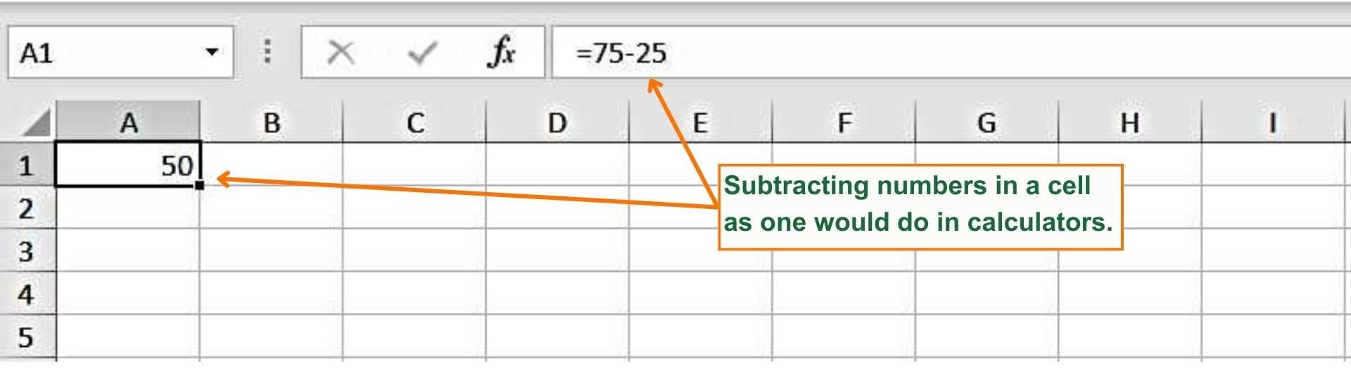 How to subtract numbers in Excel as one would do in calculators - Excel Hippo