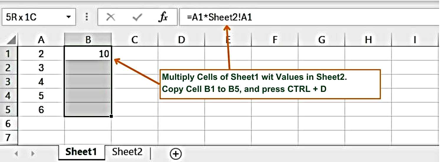 How to Multiply Numbers on one sheet with the numbers on another sheet - Copy formula down the cell - J.3 - Excel Hippo Module - How to Multiply in Excel