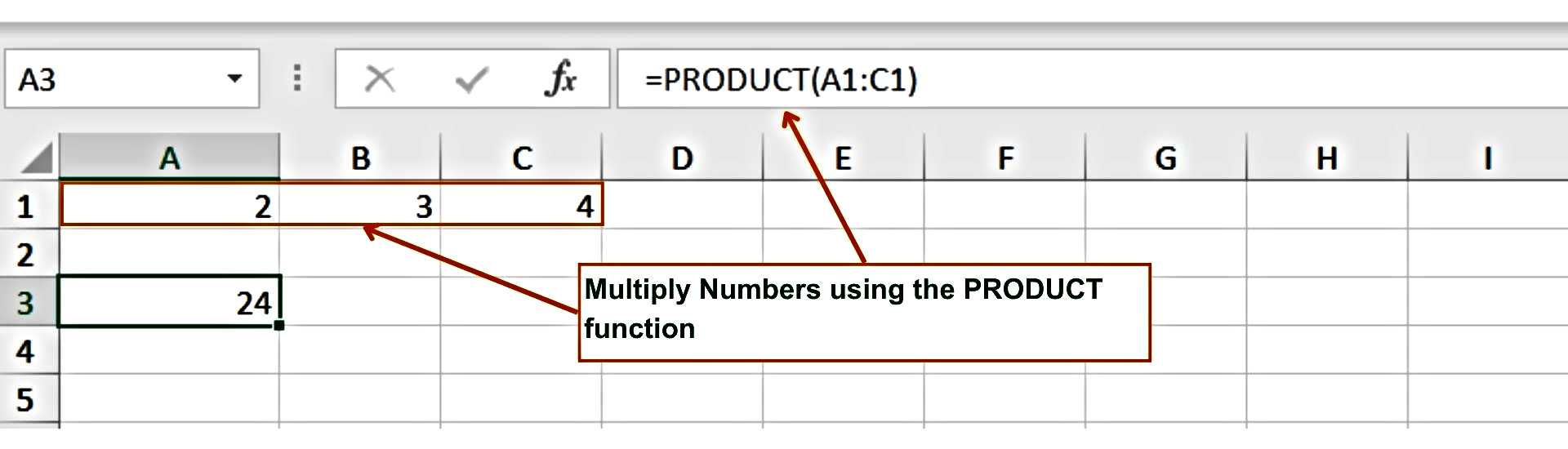 How to Multiply in Excel using the PRODUCT function - E - Excel Hippo