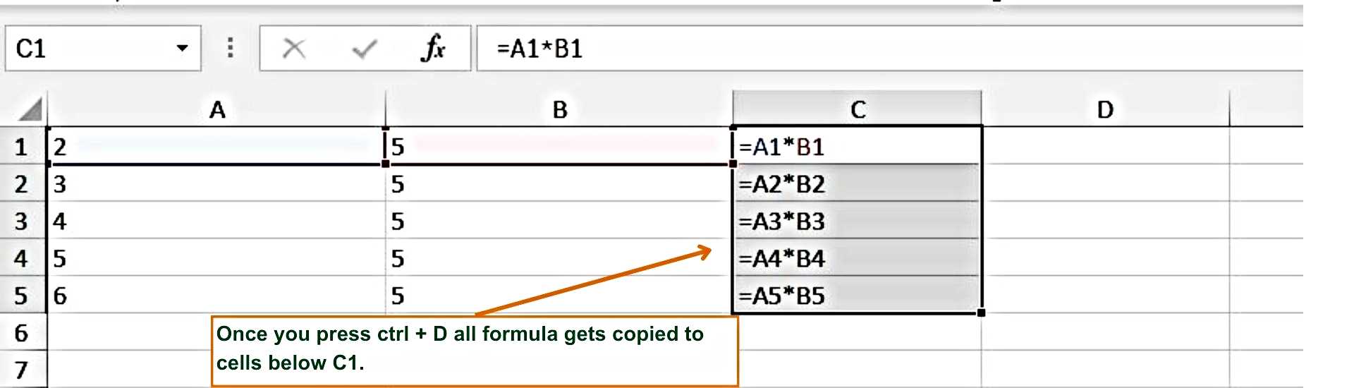 How to Multiply the Numbers of one column with another column - H - Select Cells in Cells in Column C - Excel Hippo Module - How to multiply in Excel