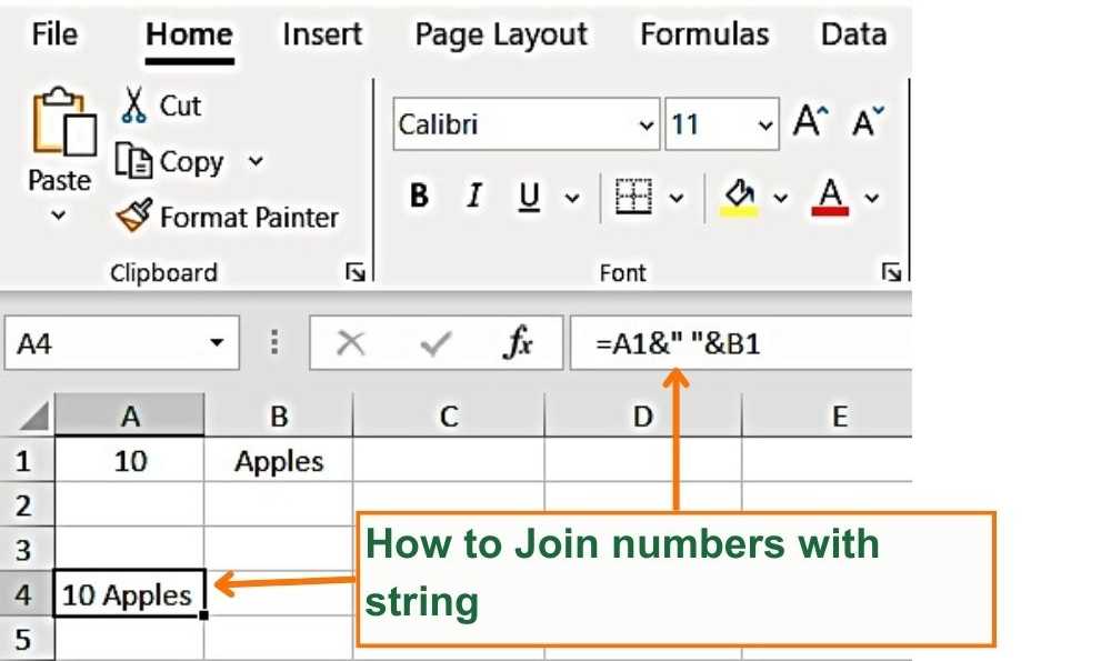 How to Join numbers with string - Excel Hippo