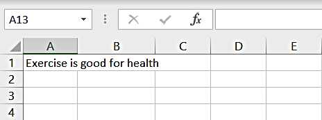 The Shows text before the application of wrap text Feature - Excel Hippo Module - How to Wrap Text In Excel